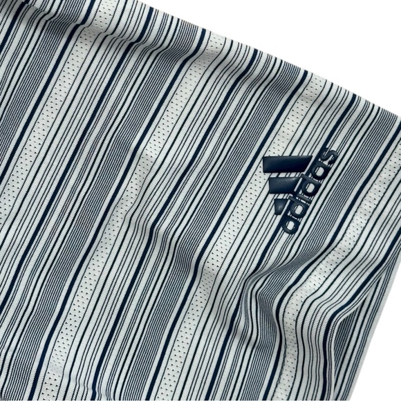Adidas Primegreen Men's Blue Striped Polo Shirt - Mens XL - Picture 3 of 5